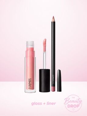 MAC 2pc Lipglass + Pencil Liner, Nymphette Edge to Edge